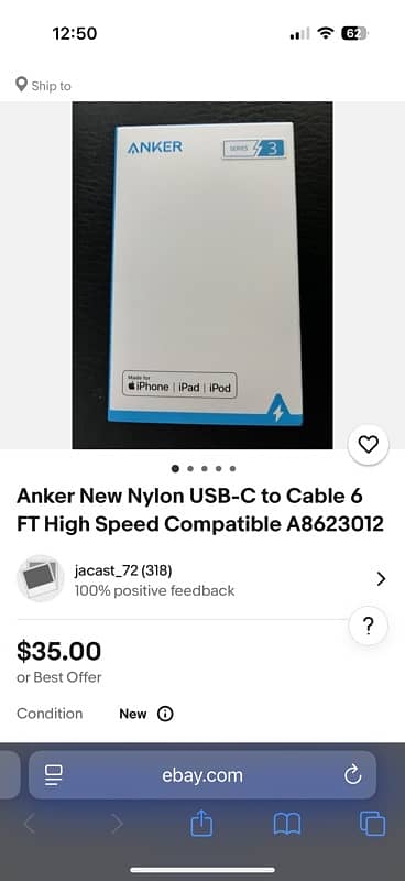 anker type-c to lightning 6ft lenght 2