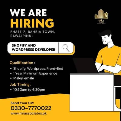 shopify and web developer job