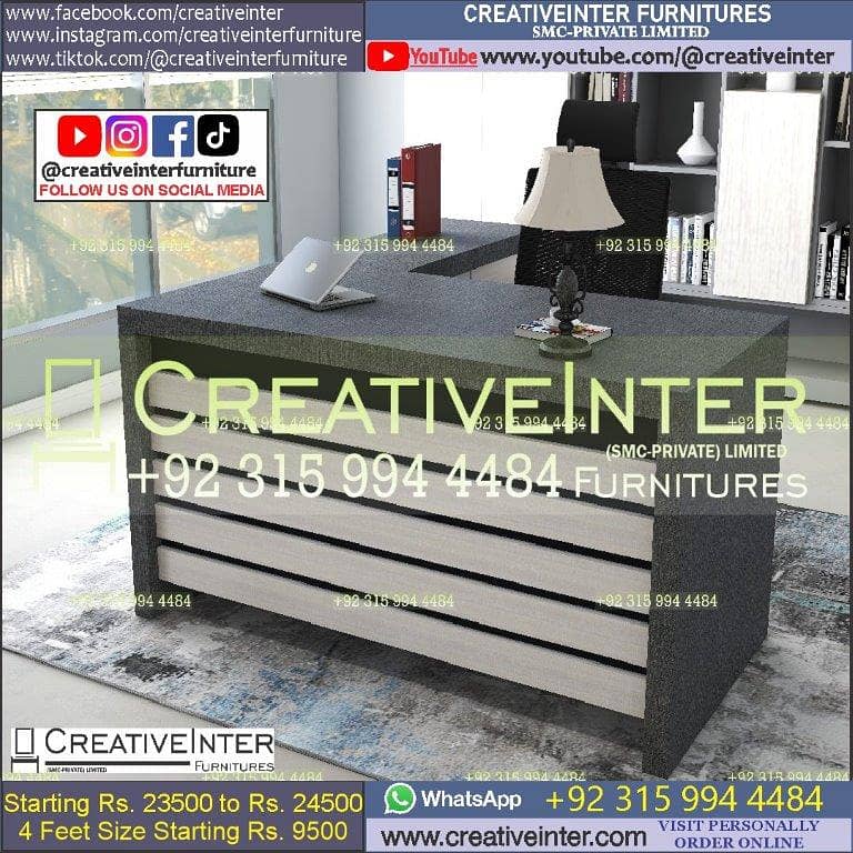 Office Executive table Chair Conference Reception BossTable Desk furn 16