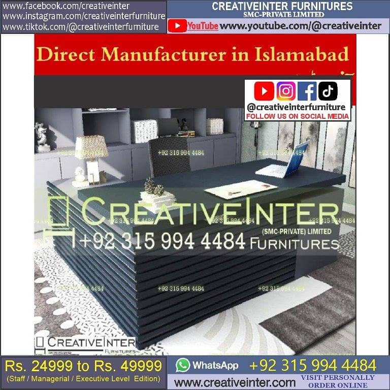 Office Table Workstation Gaming Desk Study Computer Chair Working Hom 12