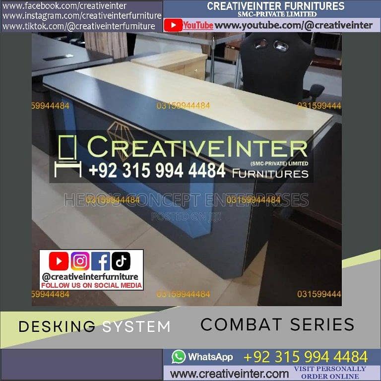 Office Table Workstation Gaming Desk Study Computer Chair Working Hom 16