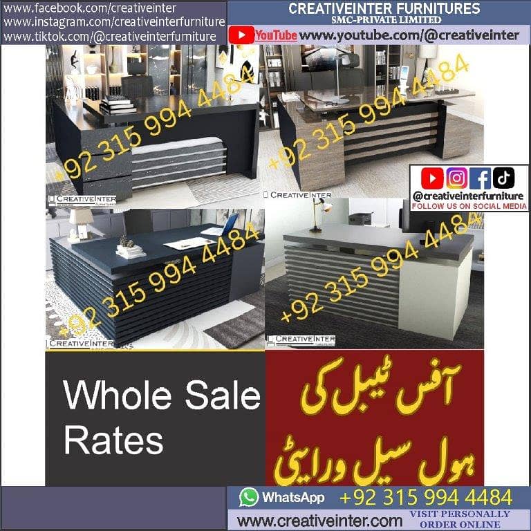 Office Table Workstation Gaming Desk Study Computer Chair Working Hom 17