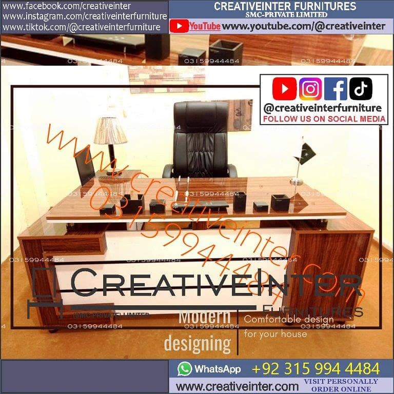 Office Table Workstation Gaming Desk Study Computer Chair Working Hom 4