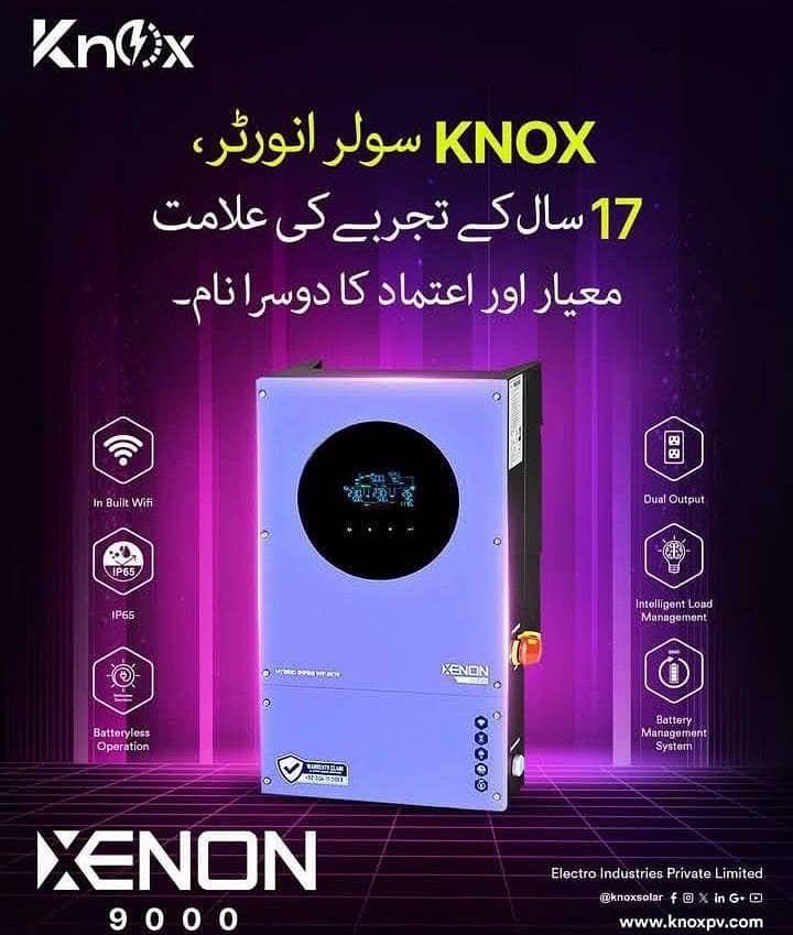 knox Hybrid Ongrid Inverter 4kw, 6kw, 8kw, 10kw, ip21, ip65 4