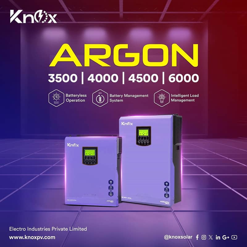 knox Hybrid Ongrid Inverter 4kw, 6kw, 8kw, 10kw, ip21, ip65 7