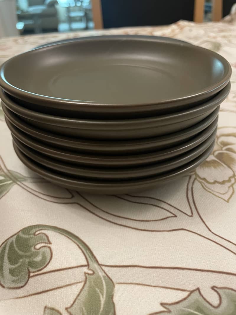 Lightly used dinner plates and serving plates from Denmark. 5