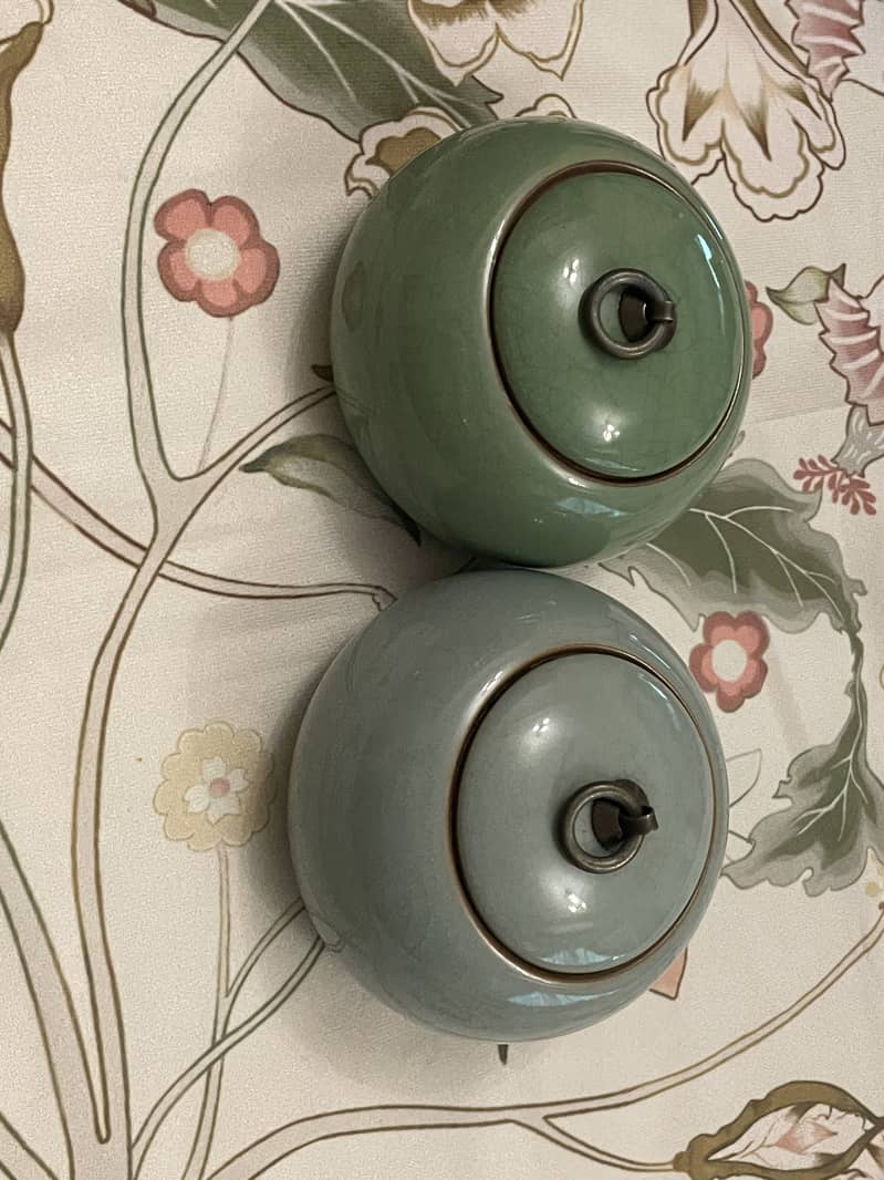 Lightly used dinner plates and serving plates from Denmark. 6