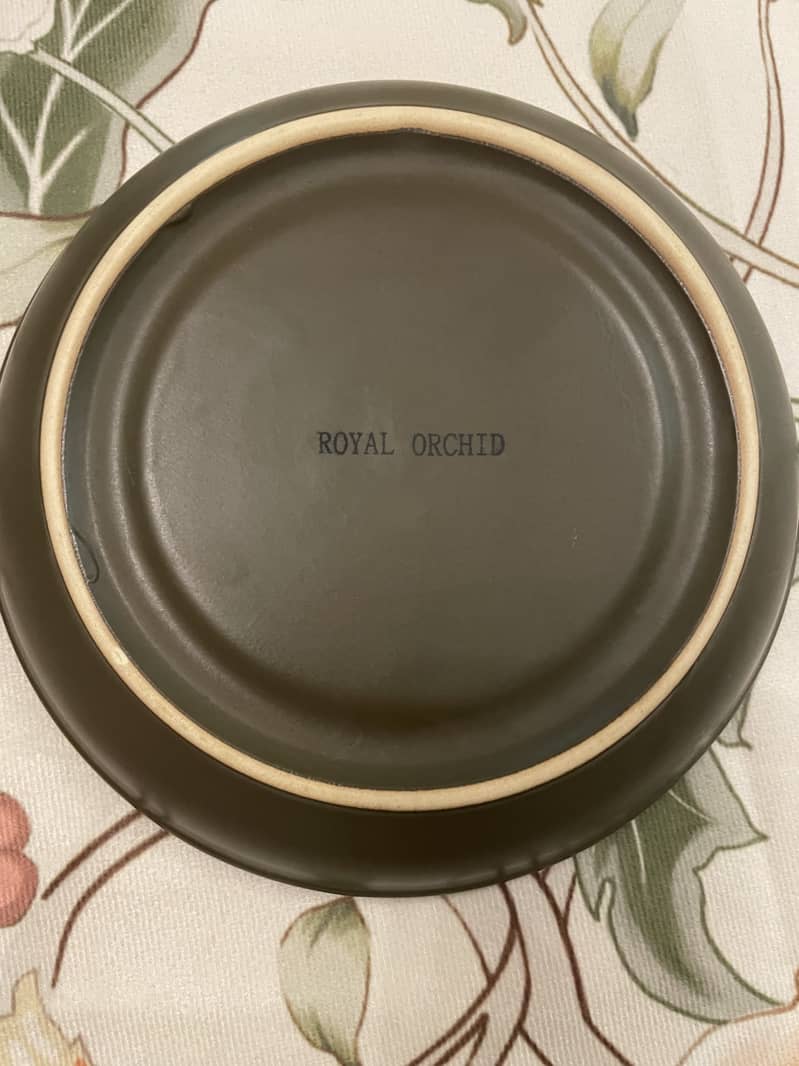 Lightly used dinner plates and serving plates from Denmark. 9