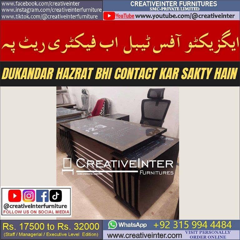 Office Table Workstation Gaming Desk Study Computer Chair Working Hom 7