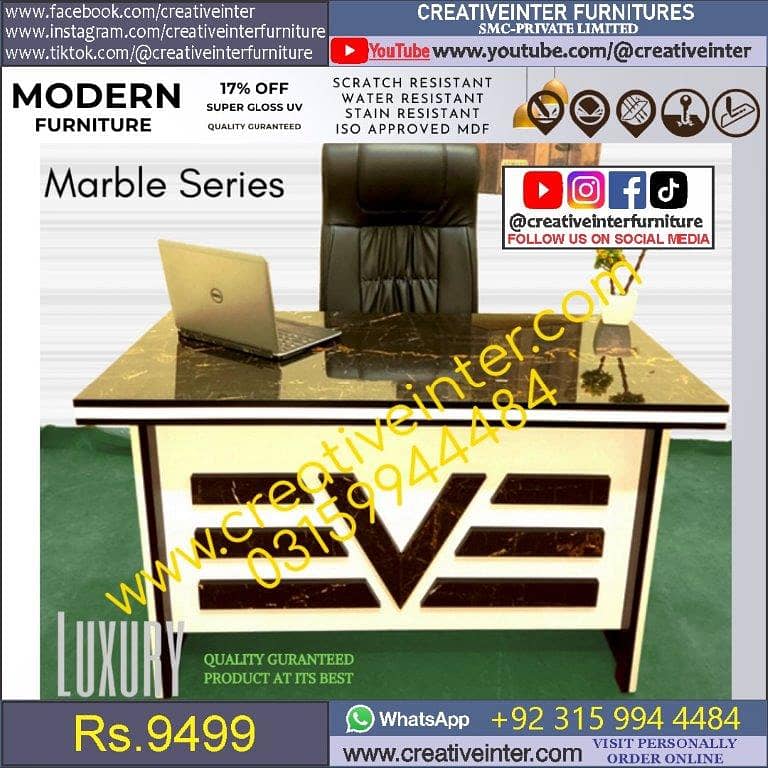 Office Table Workstation Gaming Desk Study Computer Chair Working Hom 15