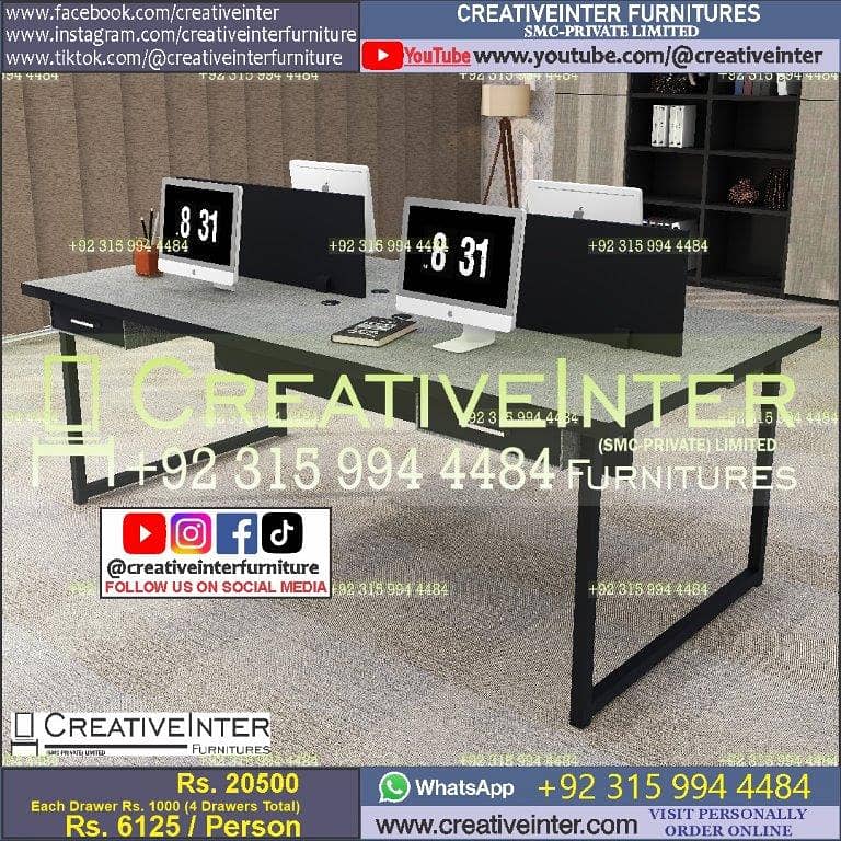 Office Table Workstation Gaming Desk Study Computer Chair Working Hom 11