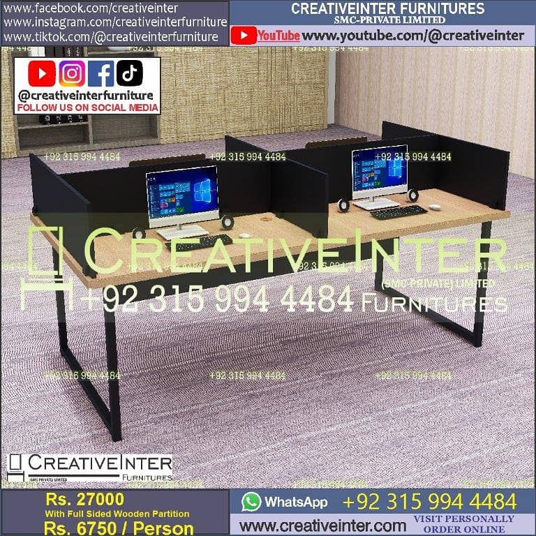 Office Table Workstation Gaming Desk Study Computer Chair Working Hom 14