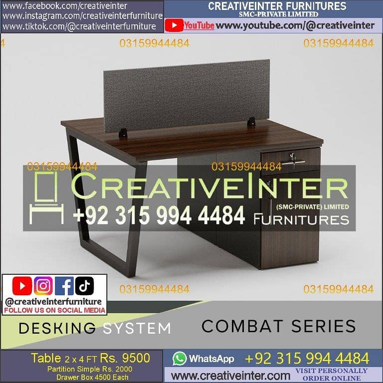 Office Table Workstation Gaming Desk Study Computer Chair Working Hom 17