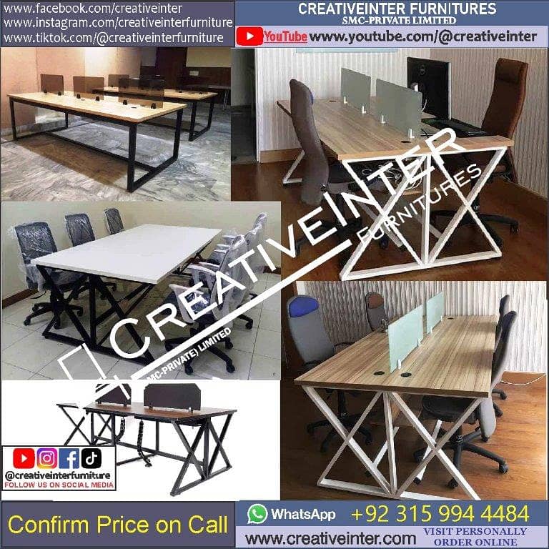 Office Table Workstation Gaming Desk Study Computer Chair Working Hom 16