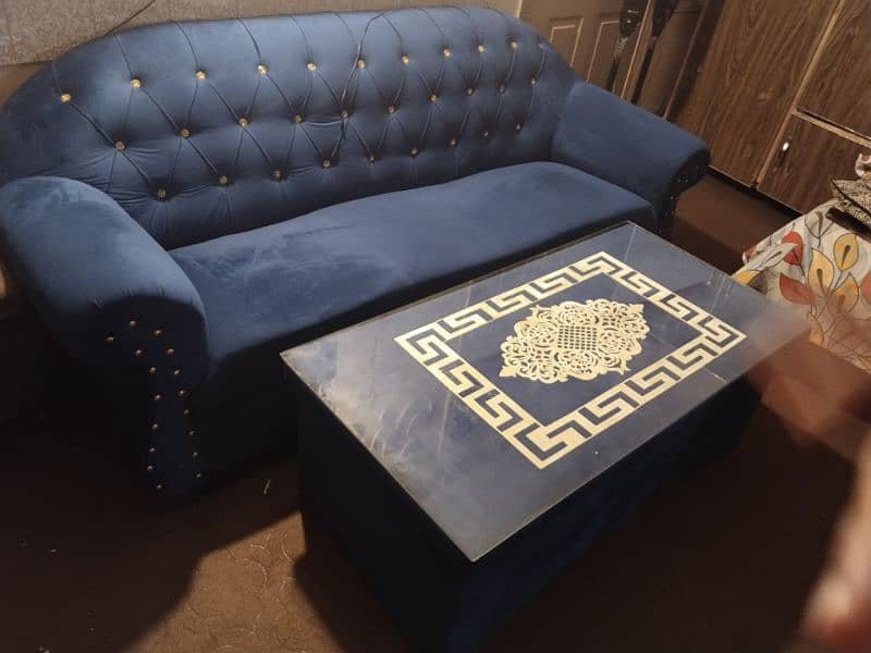 3 setter sofa and Versace style luxury table 1