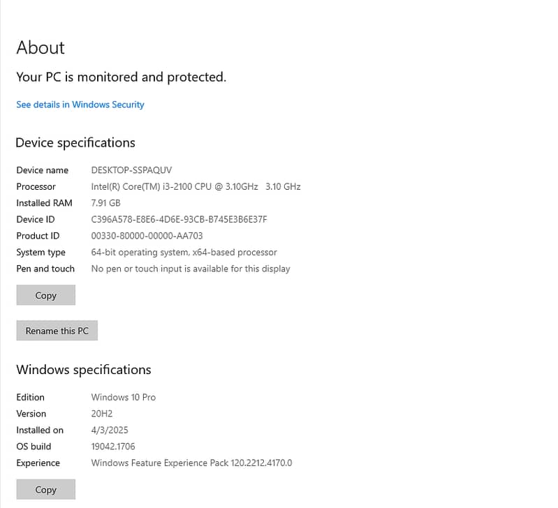 Core i3 2nd Generation 8gb Ram 320gb Hard drive Desktop PC 3
