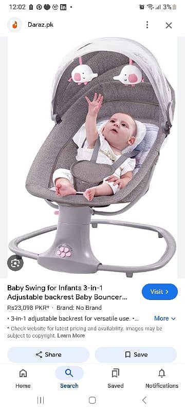 Automatic Baby bouncer plus swing 3