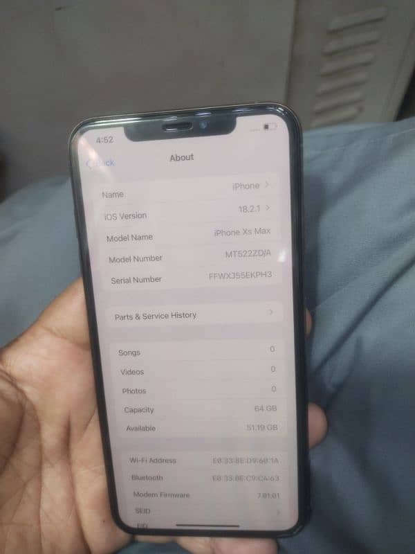 iPhone xs max 64 GB nan PTA battery change 4