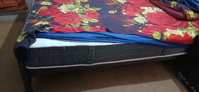 bed with 10 inches spring mattress