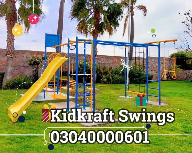 Slides, Swings, Seesaw, Merry go round, Jungle gym, Monkey bar,Climbe 12