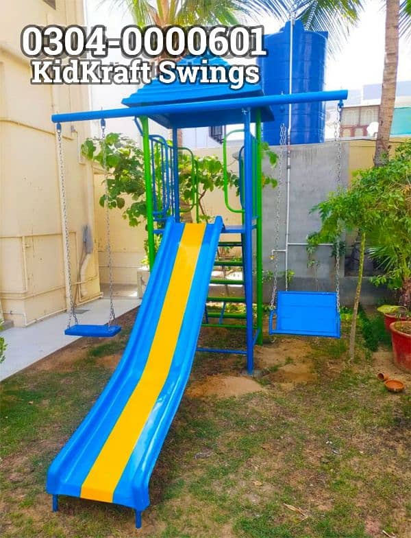 Slides, Swings, Seesaw, Merry go round, Jungle gym, Monkey bar,Climbe 15