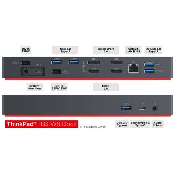 HP USB-C G5, Lenovo Thinkpad Thunderbolt 3,4 Universal Docking Station 0