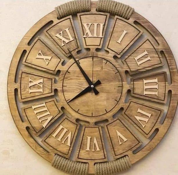 Beautiful Calligraphy Design Analouge Wall Clock - 1 Pc 0