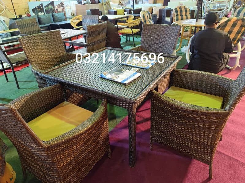 OUTDOOR GARDEN UPVC RATTAN FURNITURE SOFA SET CHAIRS TABLE UMBRELLA 13