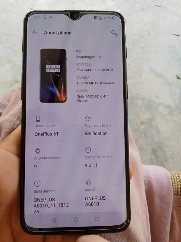 One plus 6T PTA Approved 0
