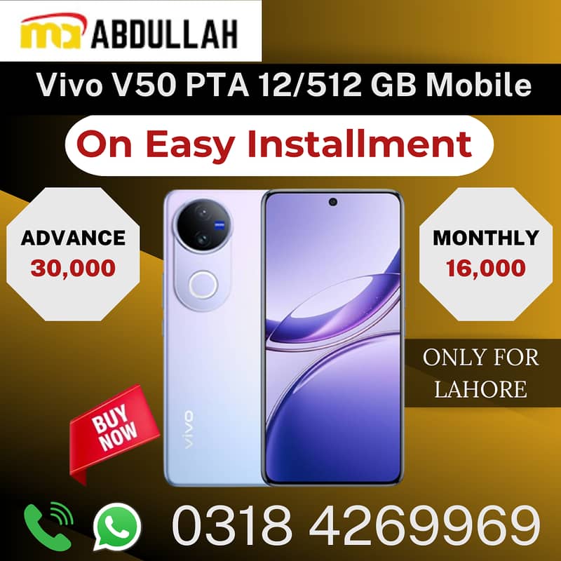 Vivo V50 PTA Approved 12/512 GB Mobile Available On Easy Installment 0