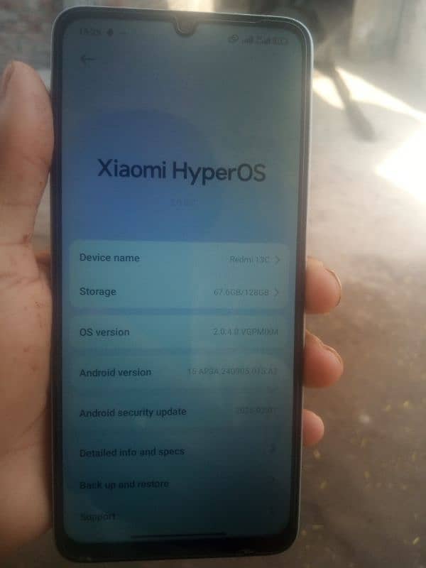 redmi 13c 6gb ram 128gb memory cover or charger bhi sat ha 0