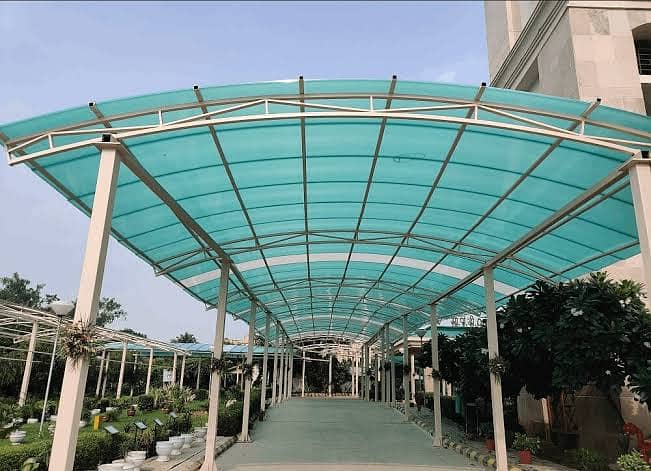 Tensile Shades | Car parking shade | PEB Sheds | Pvc Tensile shades 11