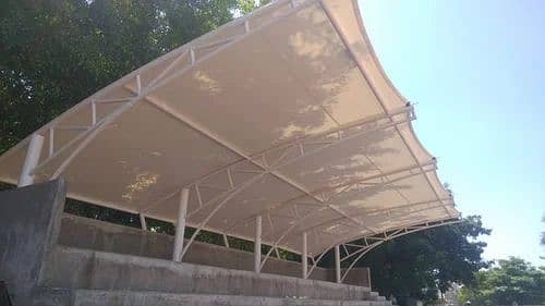 Tensile Shades | Car parking shade | PEB Sheds | Pvc Tensile shades 9