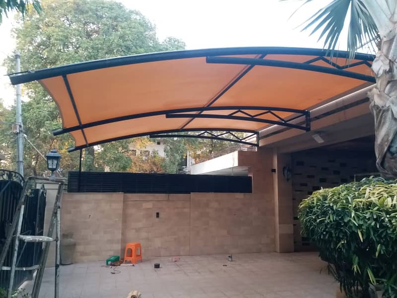 Tensile Shades | Car parking shade | PEB Sheds | Pvc Tensile shades 4
