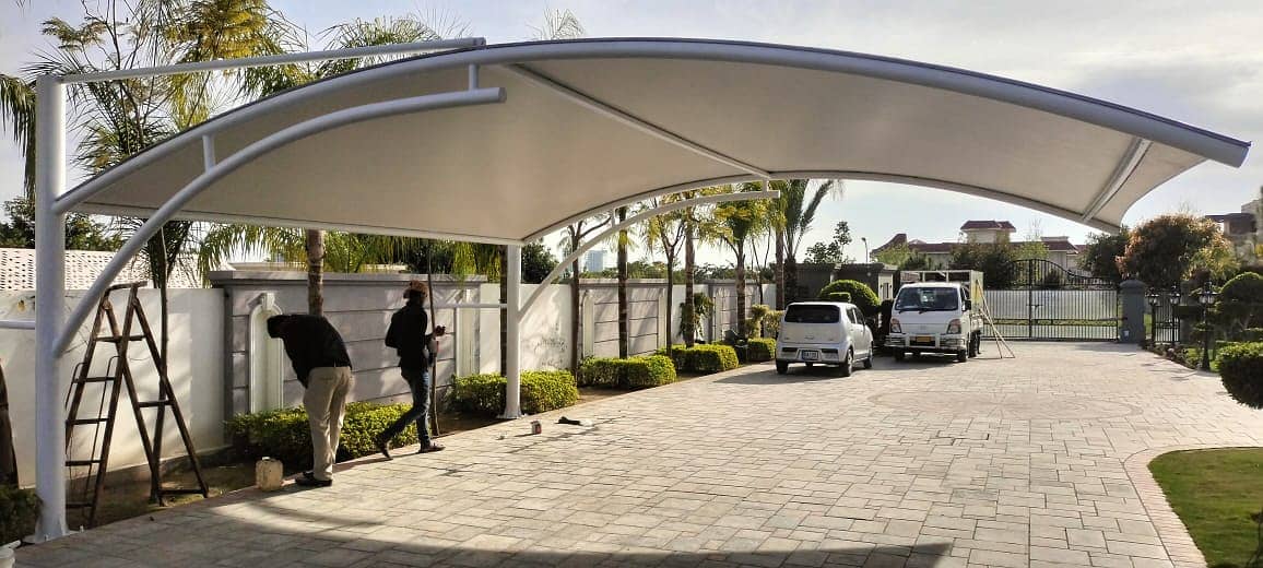 Tensile Shades | Car parking shade | PEB Sheds | Pvc Tensile shades 16