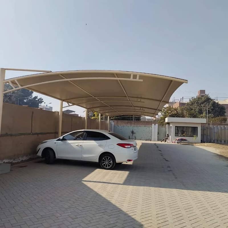 Tensile Shades | Car parking shade | PEB Sheds | Pvc Tensile shades 18