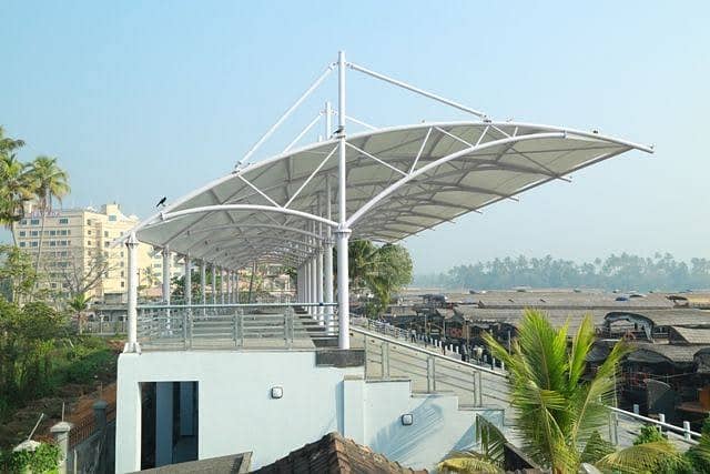 Tensile Shades - Pvc Tensile -  Car parking shade - PEB Sheds - shades 8