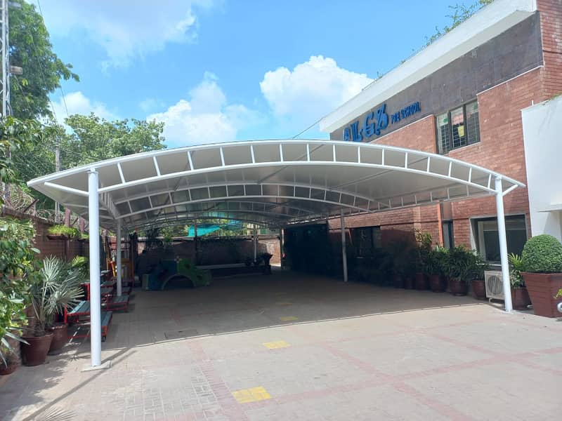 Tensile Shades - Pvc Tensile -  Car parking shade - PEB Sheds - shades 11