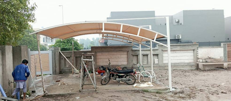 Tensile Shades - Pvc Tensile -  Car parking shade - PEB Sheds - shades 16