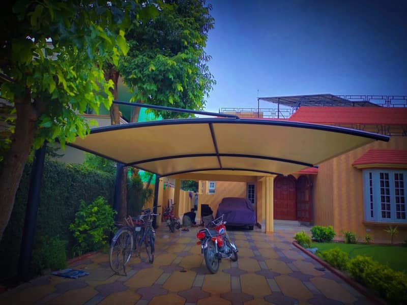 Tensile Shades - Pvc Tensile -  Car parking shade - PEB Sheds - shades 17