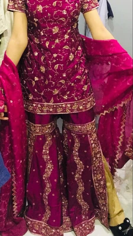 wedding clothes one dress medium by Sonia azhar one sherara mijenda 4