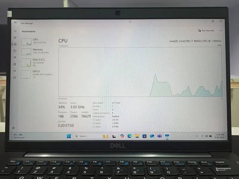 Dell Latitude Laptop 7390 core i7 8th Gen 16/256 gb 8