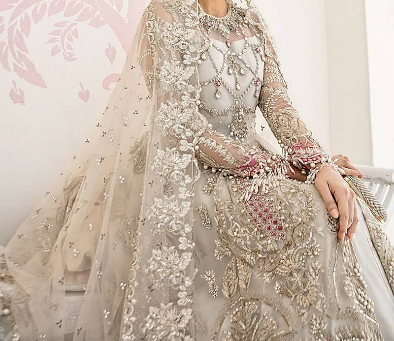Waleema Maxy Embroidered Net 3-Piece Suit sale 180,000 only 0