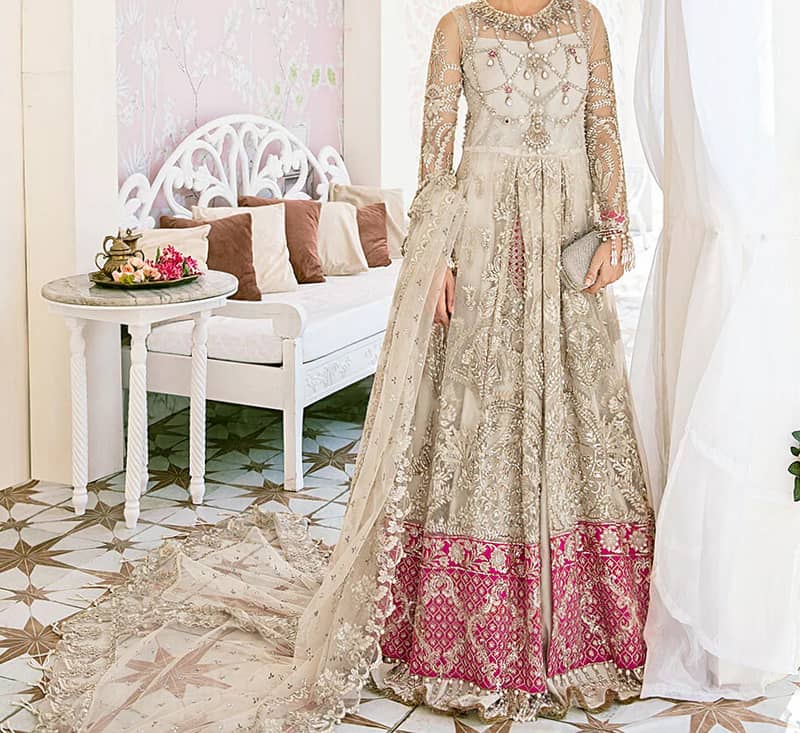 Waleema Maxy Embroidered Net 3-Piece Suit sale 180,000 only 1