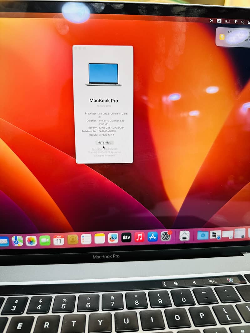 MacBook Pro 16-Inch (2019) – Intel Core i7, 16GB RAM, 512 ssd 4gb 1