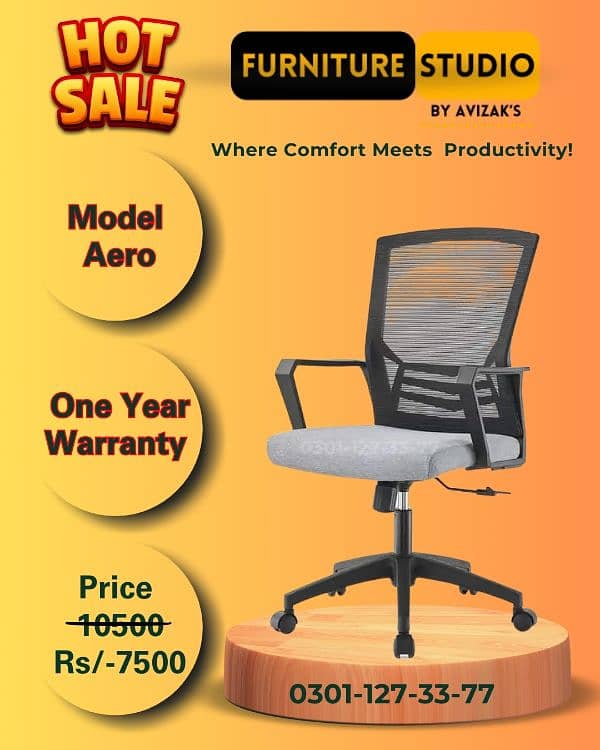 ergonomic Chair, Computer , Office , revolving Chair  1 Year Warranty 3