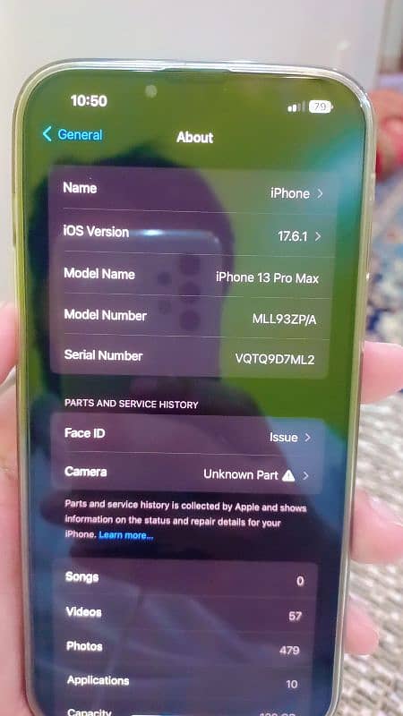 Iphone 13 pro max official PTA approved with box 128 gb 1