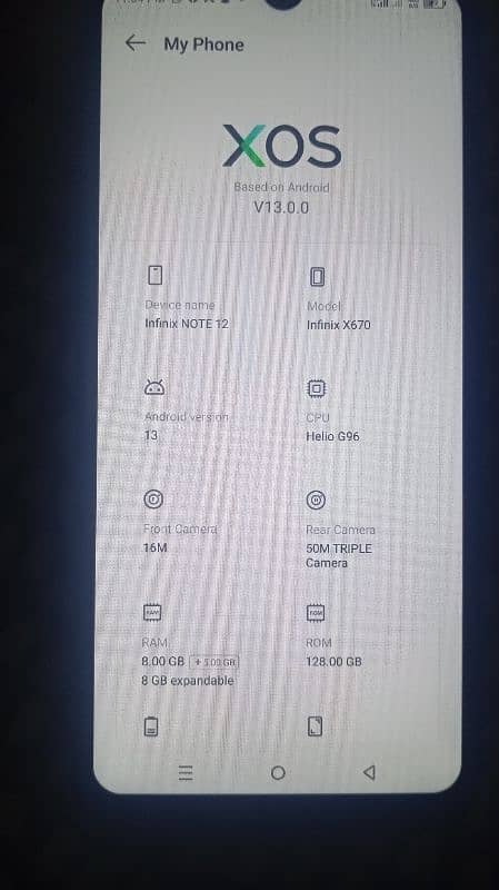 Infinix Note 12 G96 Model X670 8/128 GB Complete Box 11