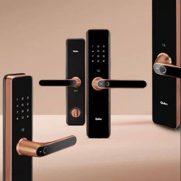 Fingerprint Smart Handle Security Electric Door lock Airbnb home 0
