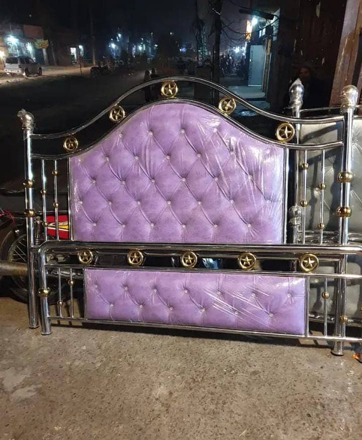 Iron bed - Iron Bed Dressing Side Table - Double bed - Bed Furniture 4